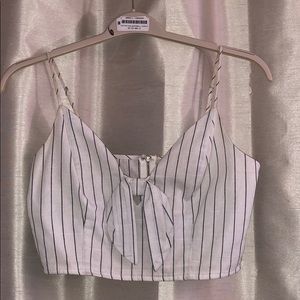 Pin striped crop top